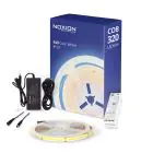 Noxion LED-Streifen Naga 5 Meter Komplettset - Smart Wifi - 24V - 320LEDs/m - COB - 8W/m - 940 Kaltweiß | 8mm - IP20 - Höchste Farbwiedergabe